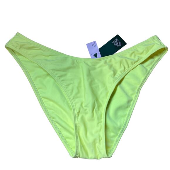 Wild Fable Women's Light Yellow High Leg Cheeky Bikini Bottom - Size XL - NWT - Picture 1 of 5